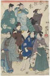 Modische Menge am Neujahrstag, 1847-1852